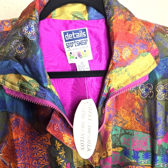 VINTAGE DETAILS Sportswear Silk Jacket - Picture 9 of 11